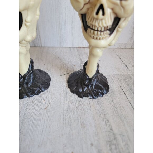 Vintage goblet skeleton skull plastic cup skull Halloween set party - Picture 3 of 10